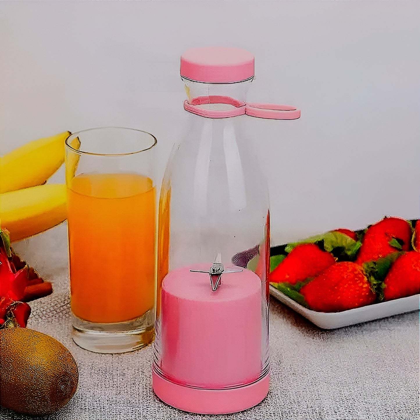Portable 6 Blades Mini Bottle Juicer | USB Rechargeable Smoothie Blender