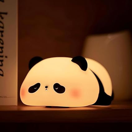 Adorable Squishy Panda Bedside Lamp – Soft Glow Silicone LED with 3 Brightness Modes