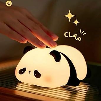Adorable Squishy Panda Bedside Lamp – Soft Glow Silicone LED with 3 Brightness Modes